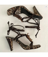 Donald J Pliner Couture Womens Shoes Drum Expresso Nappa Leopard Print US Size 8 - $59.99