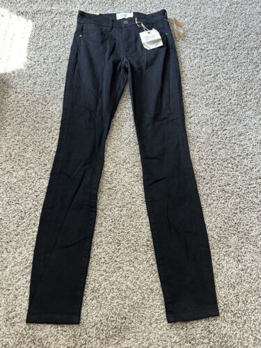 Rachel Rachel Roy Womens Black Skinny Mid Rise Denim Jeans Size 26 Casual - $16.82