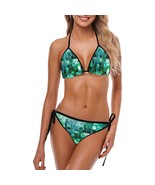 Women&#39;s Emerald Tiles Pattern Sexy Bikini Swimsuit Swim Wear - $33.95 CAD