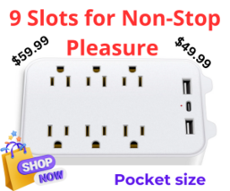 9-In-1 Socket Surge Protector 6-Outlet Extender 2 USB 1 USB-C Ports Power Strip  - £25.71 GBP