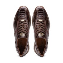 Brescia Snake and Classic Calfskin Fashion Sneaker Brown image 5
