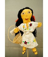 People of Hope Mariona El Salvador Folk Art Girl Embroidery Cloth Body Doll - £22.49 GBP