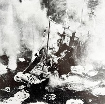 Japanese Freighter Hit By Carrier Planes 1945 WW2 Photo Print Military D... - $39.99