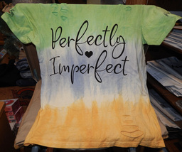 Perfectly Imperfect Tee! Women&#39;s Comfort T-Shirt 100% Cotton 2X NIB 225F - £12.11 GBP