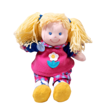 NEW Eden Plush Baby Doll girl dressable learning toy blonde pink plaid flower - £50.22 GBP