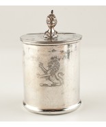 *Tea Caddy Canister with Helmet on Top Silver Plated Made in Sheffield E... - €86,42 EUR