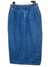 Y2K Ralph Lauren Country Denim Straight Midi Skirt Womens Size 14 Blueje... - $893.09 MXN