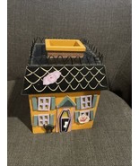 Halloween Spooky House Wood Tissue Box Cover Haunted House - $34.64