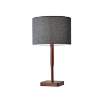 Adesso 4092-15 Ellis Table Lamp, 21 in., 60W Incandescent/13W CFL, Walnut Rubber - £126.59 GBP