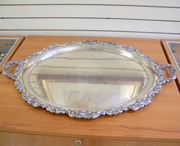 Vintage Poole &quot;990&quot; Solid Sterling Silver Oval Serving Tray - £4,107.17 GBP