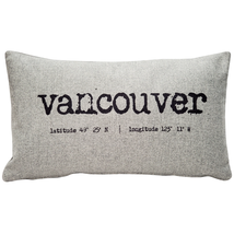 Vancouver Gray Felt Coordinates Pillow 12x19, Complete with Pillow Insert - £50.31 GBP