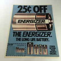 VTG Retro 1985 Eveready The Energizer Long Life Battery Print Ad Coupon - £14.81 GBP