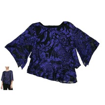 Alex Evenings Printed Tiered Blouse, Size Small - £34.69 GBP
