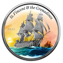 1 Oz Silver Coin 2022 EC8 St. Vincent &amp; the Grenadines $2 Color Proof - ... - $127.40