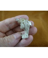 (Y-DOL-20) little gray DOLPHIN figurine carving SOAPSTONE PERU I love do... - $12.61 CAD