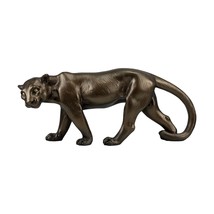Panther Panter Puma Cougar Decorative Statue Sculpture Bronze Color Effect - $62.60