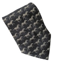 Into Africa Running Zebra Animal All Over Print Novelty Polyester Necktie - £20.33 GBP