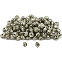 Saucer Bali Bead Antique Silver Plated 6.5mm Approx 100 - £9.28 GBP