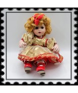 NIB MARIE OSMOND CANDI CANE Tiny Tot Porcelain Christmas Doll Curls COA ... - $23.99