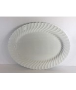 Johnson Brothers SNOWHITE REGENGY Platter Oval Swirl White Serving Dish ... - £19.55 GBP