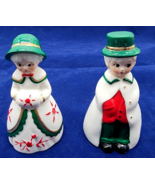 Vintage R.O.C. Victorian Christmas Couple Porcelain Bells 1960’s - $320.83 MXN