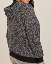 Torrid Plus Size 5X-28 Leopard Print Full Zip Fleece Hoodie Pockets - £39.27 GBP