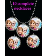 Frozen Anna And Elsa  party cute   lot of 10 necklaces necklace party fa... - $11.31 CAD