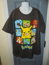 Pokemon Medium Gray Pikachu Charmander Squirtle Venusaur T-Shirt Size M ... - $423.55 MXN