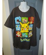 Pokemon Medium Gray Pikachu Charmander Squirtle Venusaur T-Shirt Size M ... - $430.34 MXN
