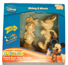 Mickey Mouse Clubhouse Paint Your Own Statue Figurines Figures Minnie - £25.10 GBP