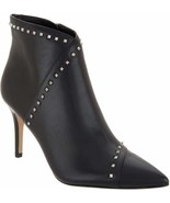 NEW MARC FISHER BLACK LEATHER  POINTY BOOTS SIZE 8.5 M - $126.81