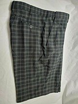 Jos  A Bank Leadbetter Golf Shorts Mens 33 Black Plaid Tailored Fit - $25.60