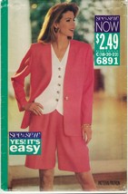 Butterick See &amp; Sew 6891 Jacket, Top, City Shorts Suit Pattern Size 18 2... - $9.79