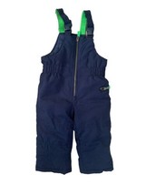Ski Bibs Snow Bibs Carters 18 Months Navy Blue Pants Suit Green Trim - £11.22 GBP