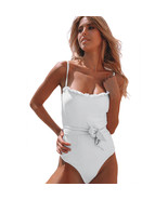 Sexy Spaghetti Strap Swimwear Beach Vacation Outfit Fashion One Piece Be... - £17.54 GBP
