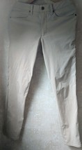 Lululemon ABC Slim Fit 5 Pocket Warpstreme Pants Men&#39;s 28x30 Beige Offic... - $21.85