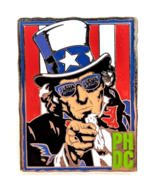 VTG Planet Hollywood PHDC Uncle Sam Washington D.C. Pin Restaurant Adver... - $17.80 CAD