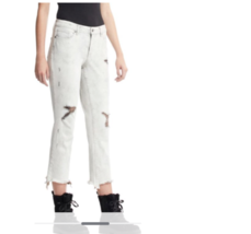 Scoop Boyfriend Jeans Women&#39;s Size 12 Pale Grey Retro Distressed - £17.36 GBP