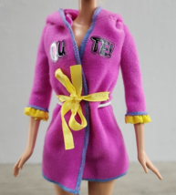 Mattel Barbie Pink Cute! Bath Robe w/ Yellow Accents - £5.59 GBP