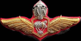 Balloon Red, Royal Thai Army Parachutist Wings Badge PIN Thailand Military - $30.00
