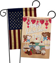 Sweet Valentines Day - Impressions Decorative USA Vintage - Applique Garden Flag - £24.83 GBP