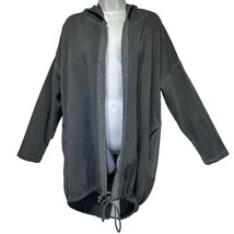 lisa robertson gray hooded Long Sleeve cardigan Size S/M - $34.64