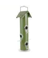 Outdoor Patio Garden 6-Perch Olive Green Metal Tube Bird Feeder - $86.49