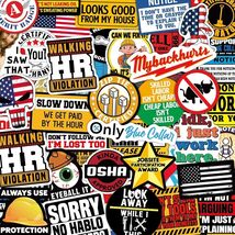 173 PCS Funny Hard Hat Stickers Waterproof Blue Collar Decals Pack Lapto... - $17.76