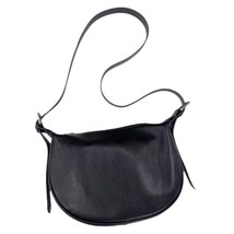 Saddle Bag Commuter Genuine Leather Women&#39;s Bag Black Leather One-Shoulder Cross - £59.61 GBP