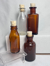 VTG Drug Store Mini Bottle Clear Edison Oil Brown Lysol And Unbranded Lo... - $29.95