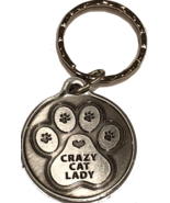 Crazy Cat Lady - A True Friend Dog Pet Keychain Pewter Color RecoveryChi... - €7,81 EUR
