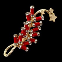 Chinese Style Firecracker Brooch for New Year - Creative Rhinestone Pin - $10.89