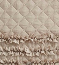Innovative Textile Solutions Claremont Ruffle Furniture Protectors Sofa Tan - £49.23 GBP