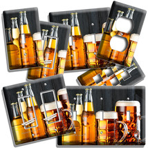 CRAFTED BEER BOTTLES AND MUGS WALL PLATE KITCHEN BAR PUB DINER TV ROOM A... - £13.66 GBP+
